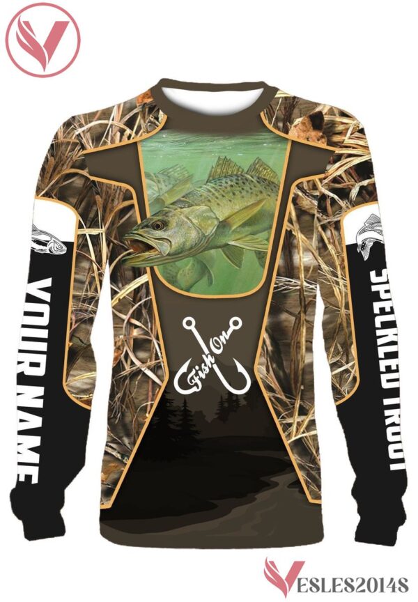 Speckled Trout Fish Customized Fish On Long Sleeve, Hoodie, Zip Up Hoodie - Uniform Custom Clothes, Unique Gifts For Employee - Vesles2014s