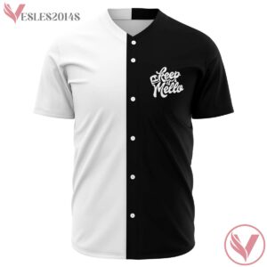 Split Black And White Marshmello Baseball Jersey For EDM Festivals - Vesles2014s 1
