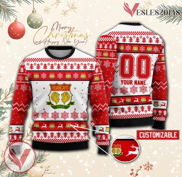Sport Huancayo Red Custom Ugly Christmas Sweater, Unique Gift For Fans - Vesles2014s