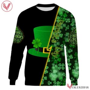 St Paddys Gifts, St Patricks Shirts Lucky Hat Clover Shirts Uniform Custom Clothes, Unique Gifts For Employee - Vesles2014s 1