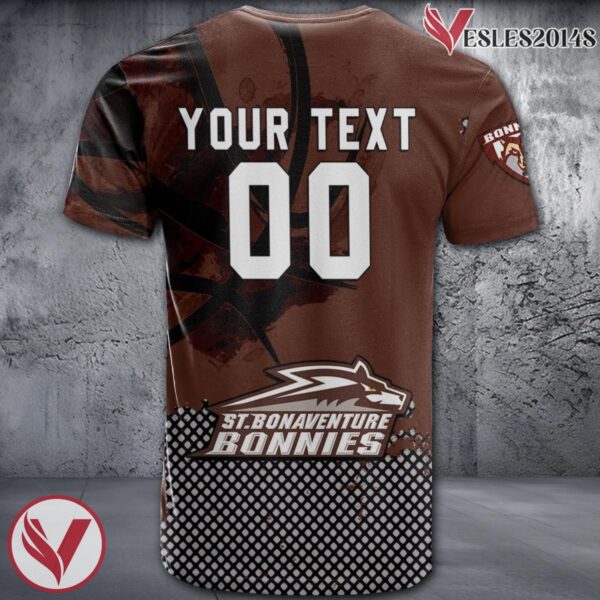 St. Bonaventure Bonnies Basketball Grunge Pattern Unique Personalized T Shirts - Vesles2014S 1