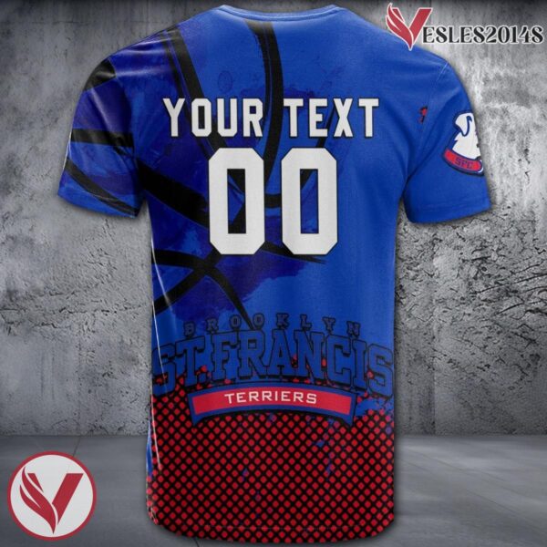 St. Francis Brooklyn Terriers Basketball Grunge Pattern Unique Personalized T Shirts - Vesles2014S 1