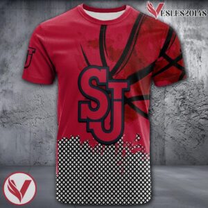 St. John's Red Storm Basketball Grunge Pattern Unique Personalized T Shirts - Vesles2014S