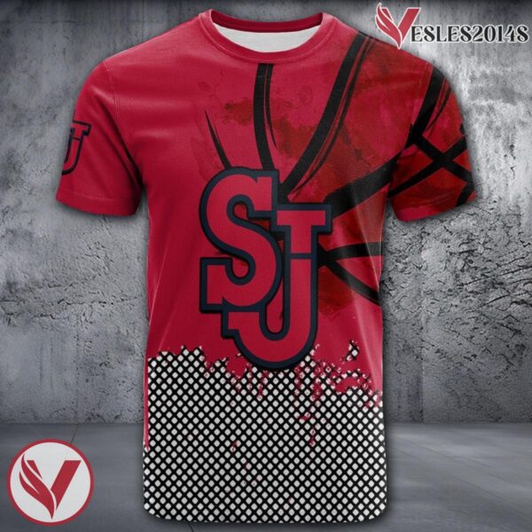 St. John's Red Storm Basketball Grunge Pattern Unique Personalized T Shirts - Vesles2014S