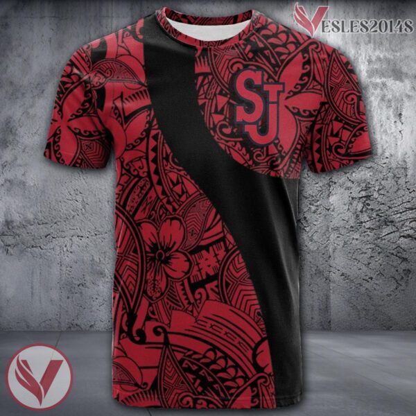 St. John's Red Storm NCAA Polynesian Pattern Shirt, Unique Gifts For Fans - Vesles2014s