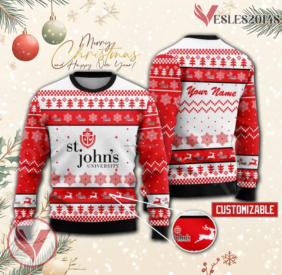 St. John's University Custom Ugly Christmas Sweater, Unique Gift For Fans - Vesles2014s
