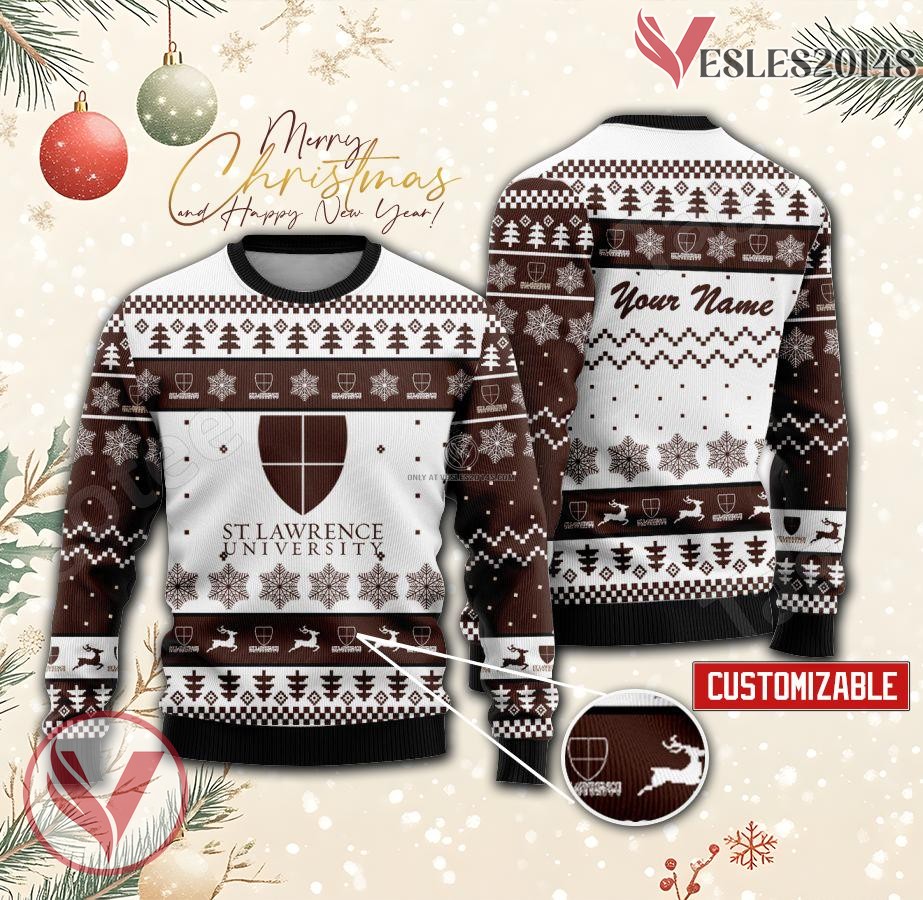 St. Lawrence University Custom Ugly Christmas Sweater, Unique Gift For Fans - Vesles2014s