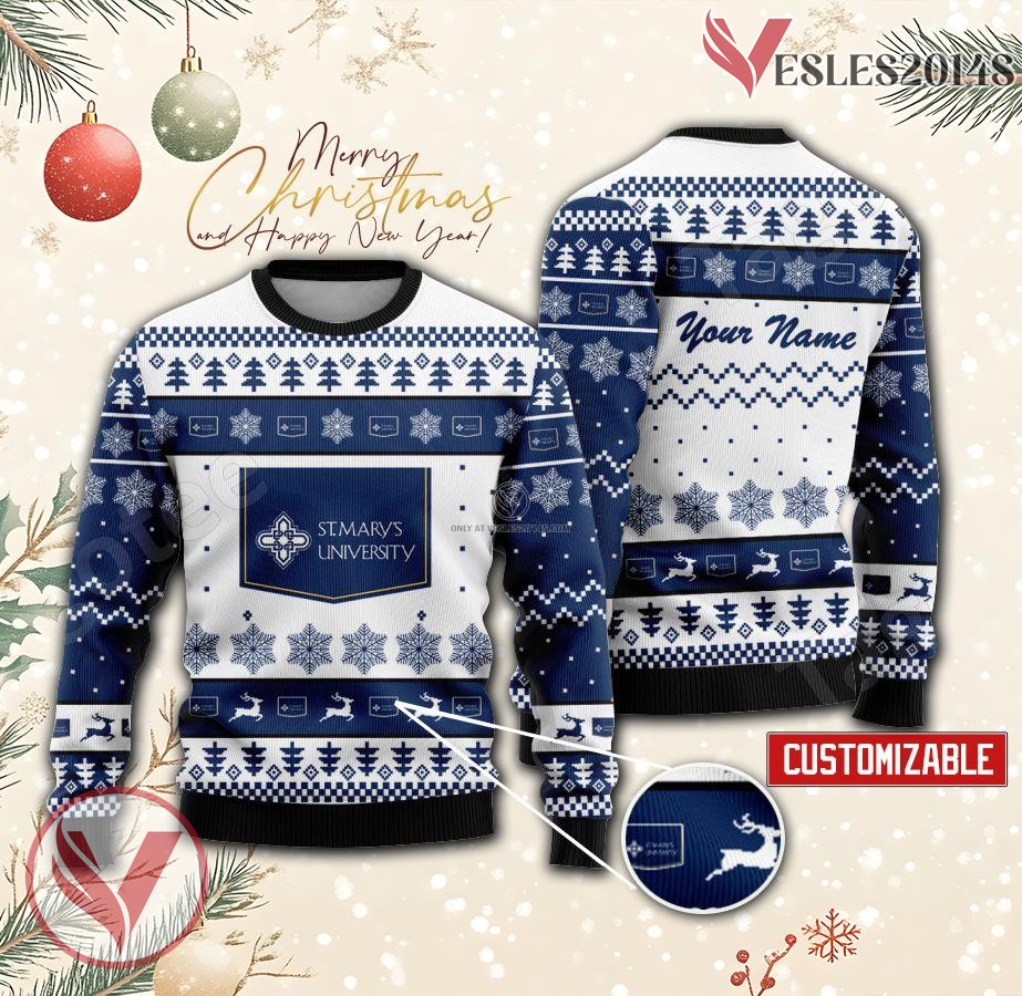 St. Mary's University Custom Ugly Christmas Sweater, Unique Gift For Fans - Vesles2014s
