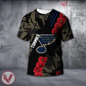 St. Thomas Tommies NCAA With Red Poppy Flower 3D Shirt, Unique Gift For Fans - Vesles2014S