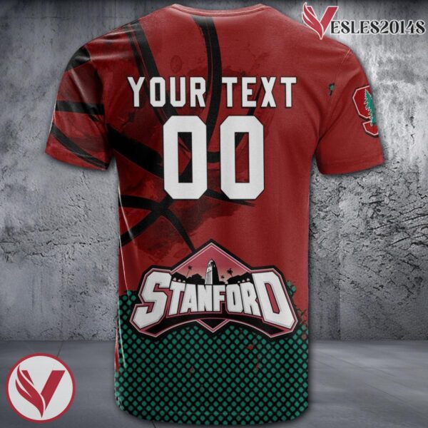 Stanford Cardinal Basketball Grunge Pattern Unique Personalized T Shirts - Vesles2014S 1