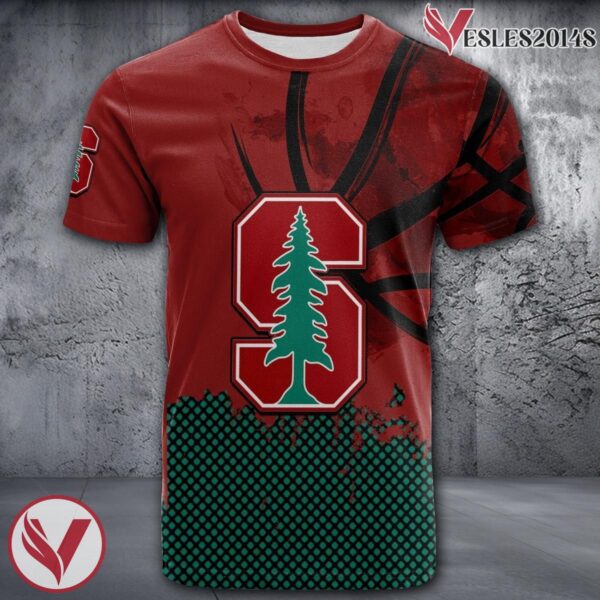 Stanford Cardinal Basketball Grunge Pattern Unique Personalized T Shirts - Vesles2014S