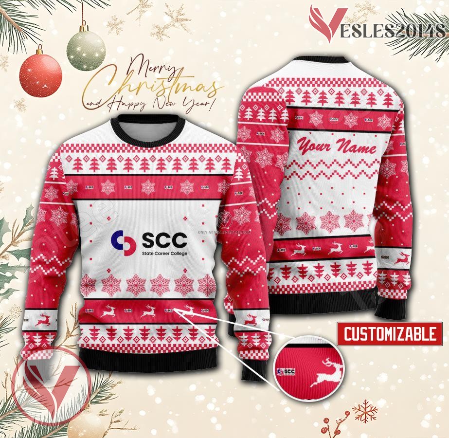 State Career College Custom Ugly Christmas Sweater, Unique Gift For Fans - Vesles2014s