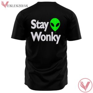 Stay Wonky Green Allien Face Black Jersey - Vesles2014s 1