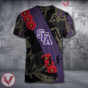 Stetson Hatters NCAA With Red Poppy Flower 3D Shirt, Unique Gift For Fans - Vesles2014S 1