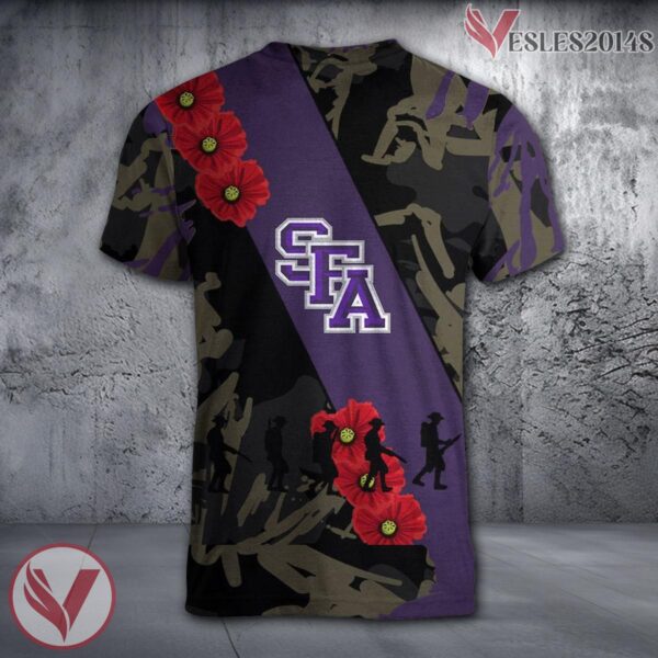 Stetson Hatters NCAA With Red Poppy Flower 3D Shirt, Unique Gift For Fans - Vesles2014S 1