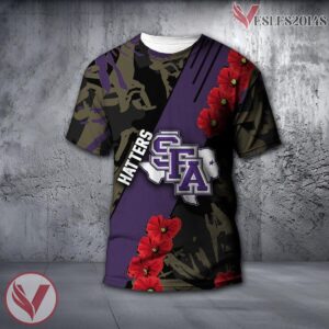 Stetson Hatters NCAA With Red Poppy Flower 3D Shirt, Unique Gift For Fans - Vesles2014S