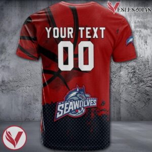 Stony Brook Seawolves Basketball Grunge Pattern Unique Personalized T Shirts - Vesles2014S 1