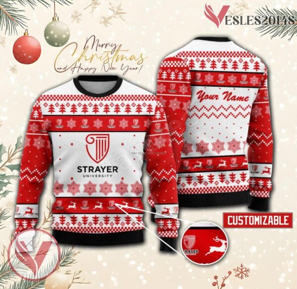 Strayer University Custom Ugly Christmas Sweater, Unique Gift For Fans - Vesles2014s