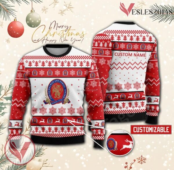 Stroh's Logo Personalized Ugly Christmas Sweater, Unique Gift For Fans - Vesles2014s