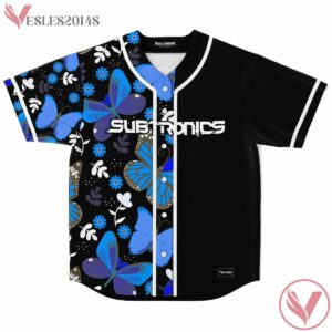 Subtronics Flora Butterfly Black Blue Baseball Jersey, Gift For EDM Lovers - Vesles2014s