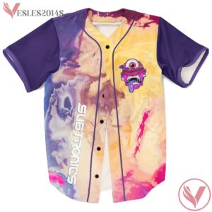 Subtronics Liquid Pink Acid Trippy Psychedelic Cyclops Army Baseball Jersey For EDM Festivals, Gift Ideas For Music Lovers - Vesles2014s