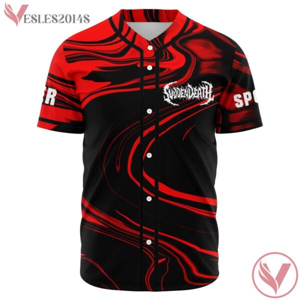 Sudden Death Red Waves Abstract Sarah Custom Jersey - Vesles2014s