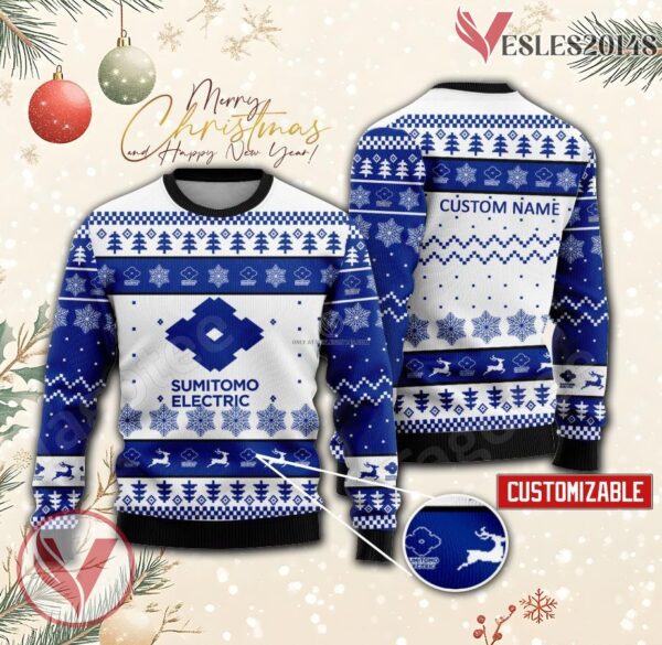 Sumitomo Electric Industries Logo Personalized Ugly Christmas Sweater, Unique Gift For Fans - Vesles2014s