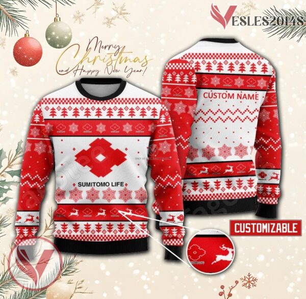 Sumitomo Life Insurance Logo Personalized Ugly Christmas Sweater, Unique Gift For Fans - Vesles2014s