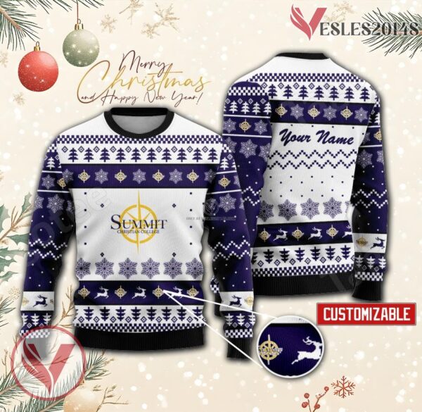 Summit Christian College Custom Ugly Christmas Sweater, Unique Gift For Fans - Vesles2014s
