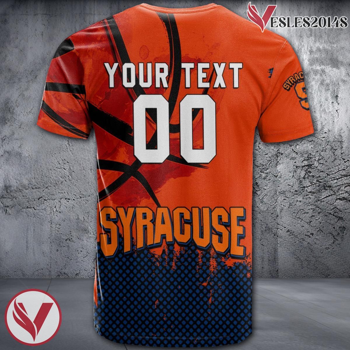 Syracuse Orange Basketball Grunge Pattern Unique Personalized T Shirts - Vesles2014S 1