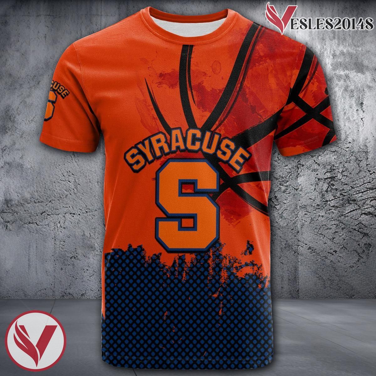 Syracuse Orange Basketball Grunge Pattern Unique Personalized T Shirts - Vesles2014S
