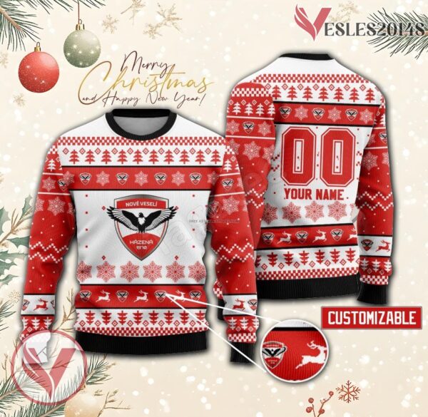 TJ Sokol Nove Veseli Handball Custom Ugly Christmas Sweater, Unique Gift For Fans - Vesles2014s