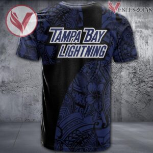 Tampa Bay Lightning Polynesian Pattern Shirt, Unique Gifts For NHL Fans - Vesles2014s 1
