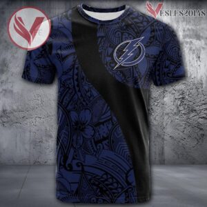 Tampa Bay Lightning Polynesian Pattern Shirt, Unique Gifts For NHL Fans - Vesles2014s