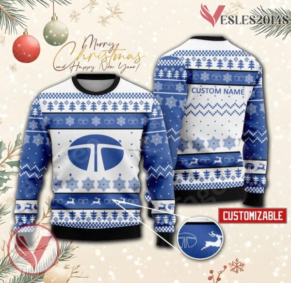 Tata Logo Personalized Ugly Christmas Sweater, Unique Gift For Fans - Vesles2014s