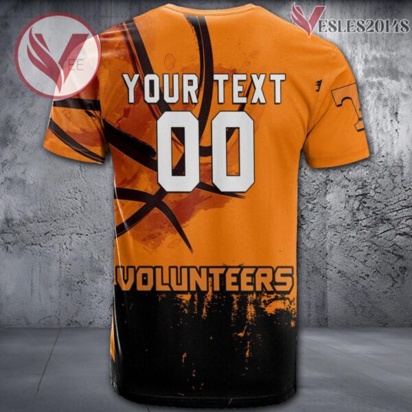 Tennessee Volunteers Basketball Grunge Pattern Unique Personalized T Shirts - Vesles2014S 1
