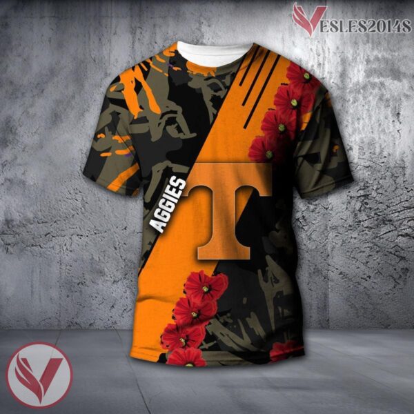 Texas A&M Aggies NCAA With Red Poppy Flower 3D Shirt, Unique Gift For Fans - Vesles2014S