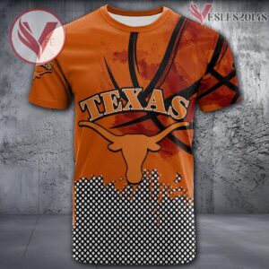 Texas Longhorns Basketball Grunge Pattern Unique Personalized T Shirts - Vesles2014S