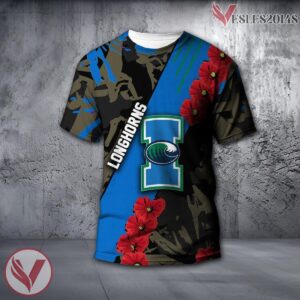 Texas Longhorns NCAA With Red Poppy Flower 3D Shirt, Unique Gift For Fans - Vesles2014S