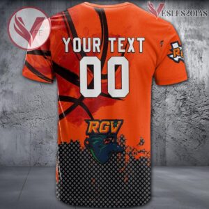 Texas-Rio Grande Valley Vaqueros Basketball Grunge Pattern Unique Personalized T Shirts - Vesles2014S 1