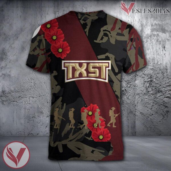 Texas-Rio Grande Valley Vaqueros NCAA With Red Poppy Flower 3D Shirt, Unique Gift For Fans - Vesles2014S 1