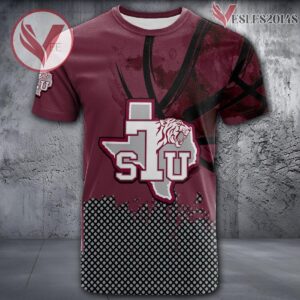 Texas Southern Tigers Basketball Grunge Pattern Unique Personalized T Shirts - Vesles2014S