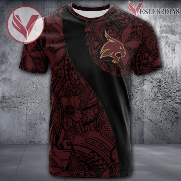 Texas State Bobcats NCAA Polynesian Pattern Shirt, Unique Gifts For Fans - Vesles2014s