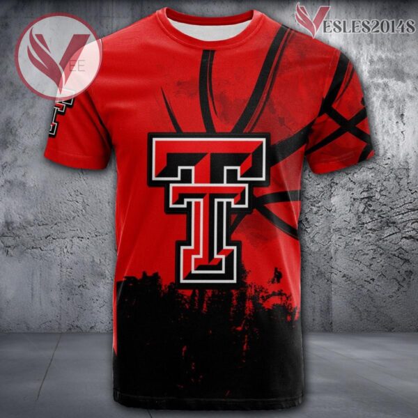 Texas Tech Red Raiders Basketball Grunge Pattern Unique Personalized T Shirts - Vesles2014S