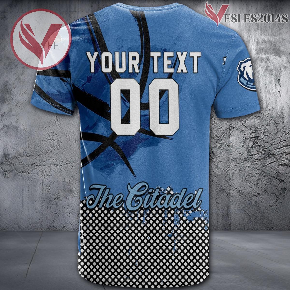 The Citadel Bulldogs Basketball Grunge Pattern Unique Personalized T Shirts - Vesles2014S 1