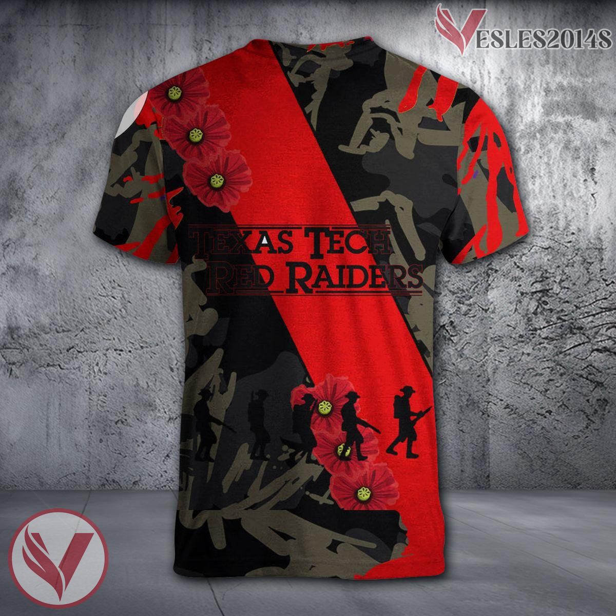 The Citadel Bulldogs NCAA With Red Poppy Flower 3D Shirt, Unique Gift For Fans - Vesles2014S 1