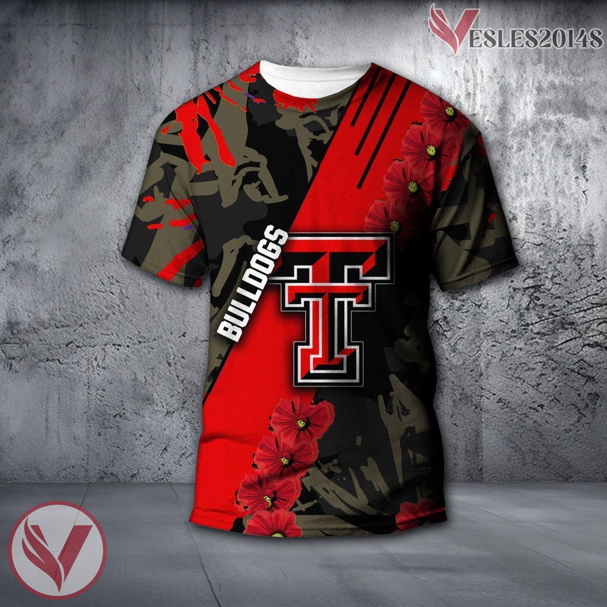The Citadel Bulldogs NCAA With Red Poppy Flower 3D Shirt, Unique Gift For Fans - Vesles2014S