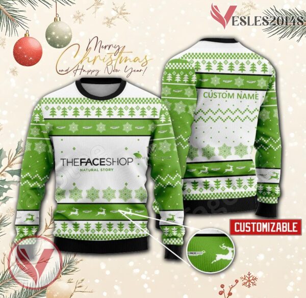 The Face Shop Logo Personalized Ugly Christmas Sweater, Unique Gift For Fans - Vesles2014s