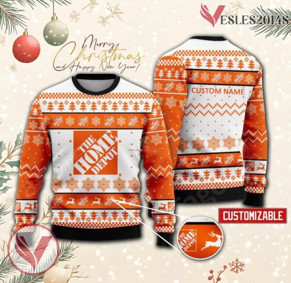 The Home Depot Logo Personalized Ugly Christmas Sweater, Unique Gift For Fans - Vesles2014s