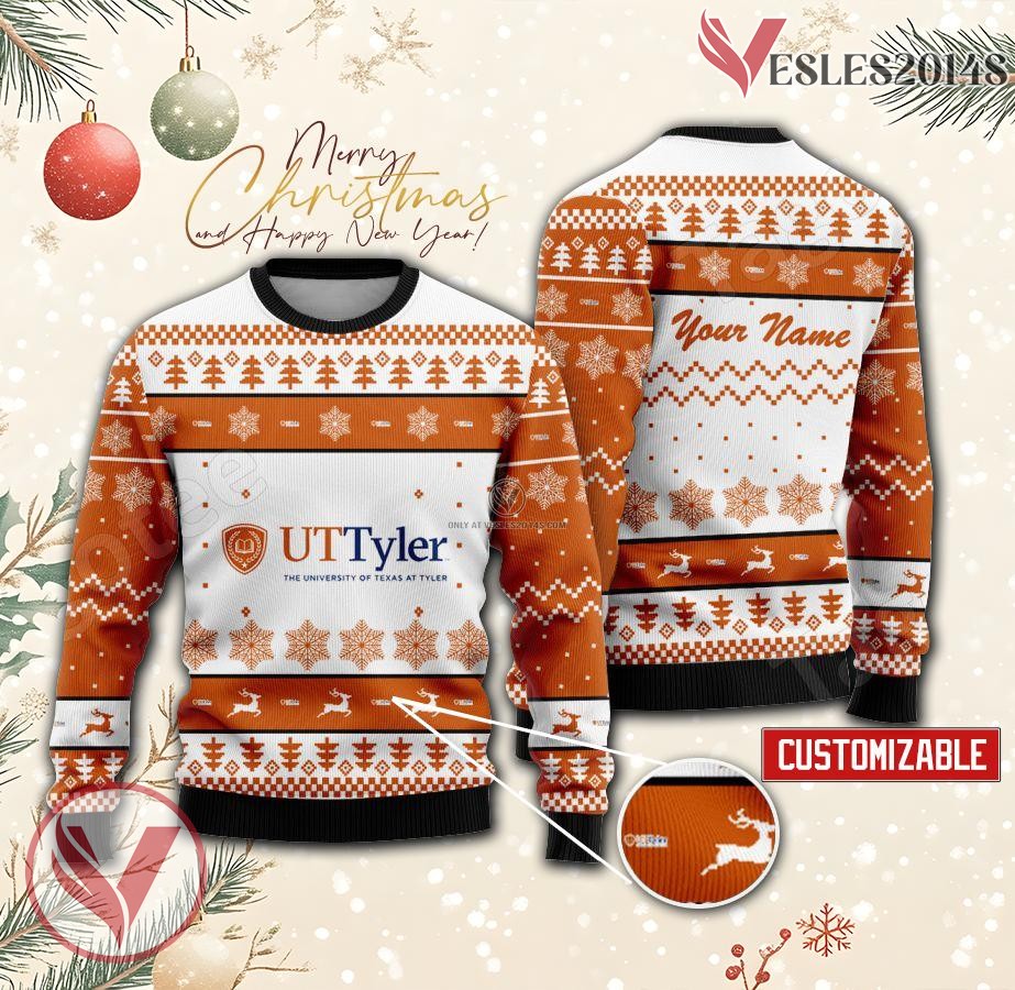 The University of Texas at Tyler Custom Ugly Christmas Sweater, Unique Gift For Fans - Vesles2014s